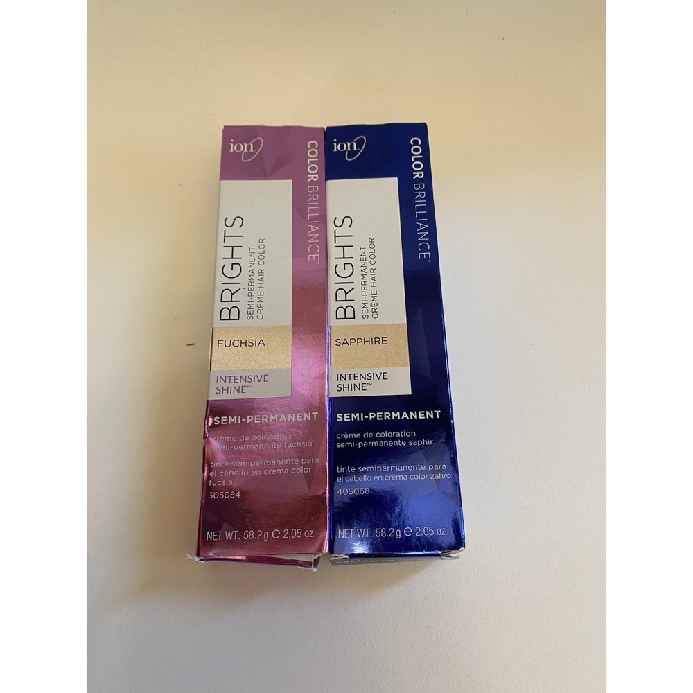 Ion Brights Semi Permanent Hair Color Sapphire Fuschia Color Brilliance 2.05 oz